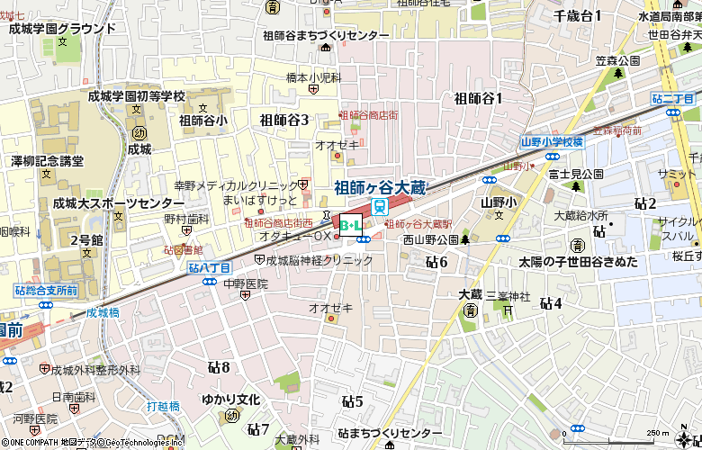 株式会社祖師谷駅前コンタクト付近の地図